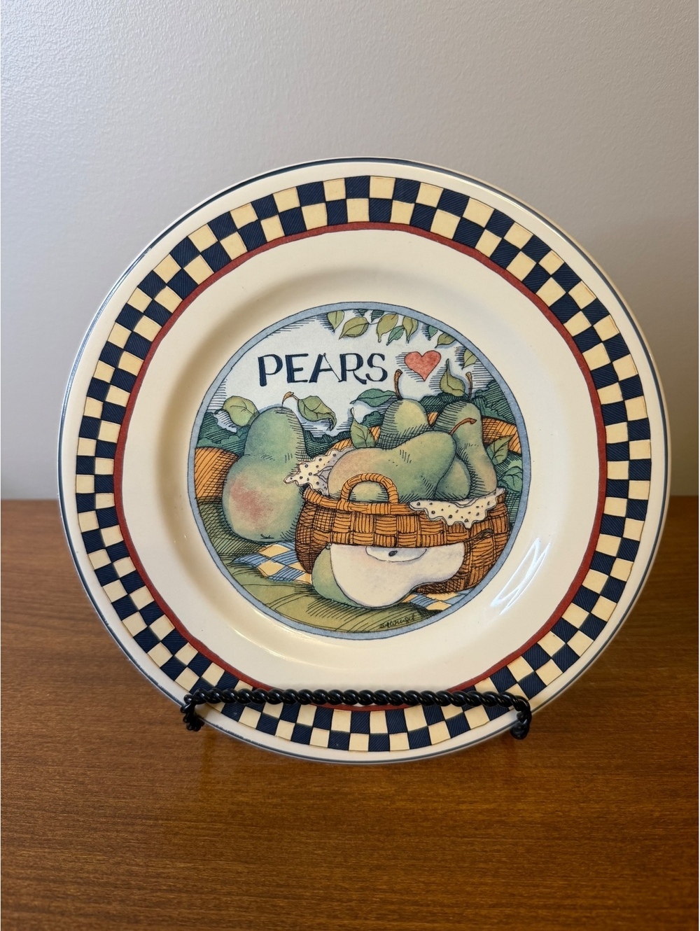 Susan Winget Pears plate
